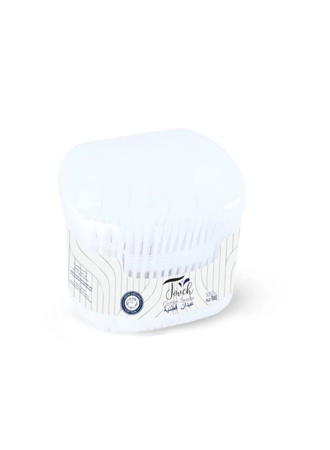 Touch Cotton swabs with a case, 500 pieces, gentle and safe - Image 3