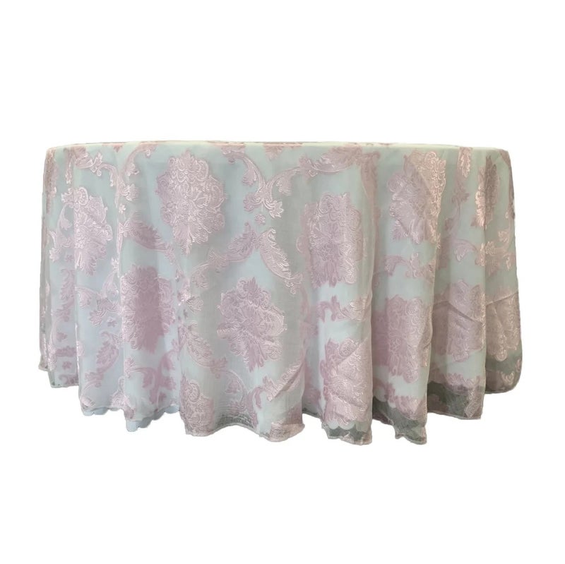 Bluejw Beautiful Jacquard Organza Table Overlays and Table Runners for Wedding – Elegant Sheer Fabric Tablecloth for Banquet, Party, and Event Decor - Image 5