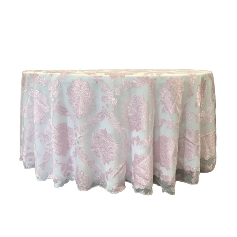 Bluejw Beautiful Jacquard Organza Table Overlays and Table Runners for Wedding – Elegant Sheer Fabric Tablecloth for Banquet, Party, and Event Decor - Image 2