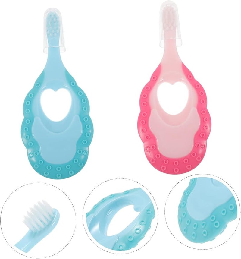 2Pcs Cartoon Soft Bristles Toothbrush For Kids Gentle On Gums Travel Case Included - Image 4