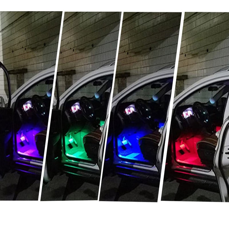 Cottonbell 194 W5W 168 Rgb T10 Led Light Bulb With Remote Control Atmosphere Lights For Car Interior/Map/Dome/Door/License Plate Light Courtesy Lights 6 Pack - Image 3