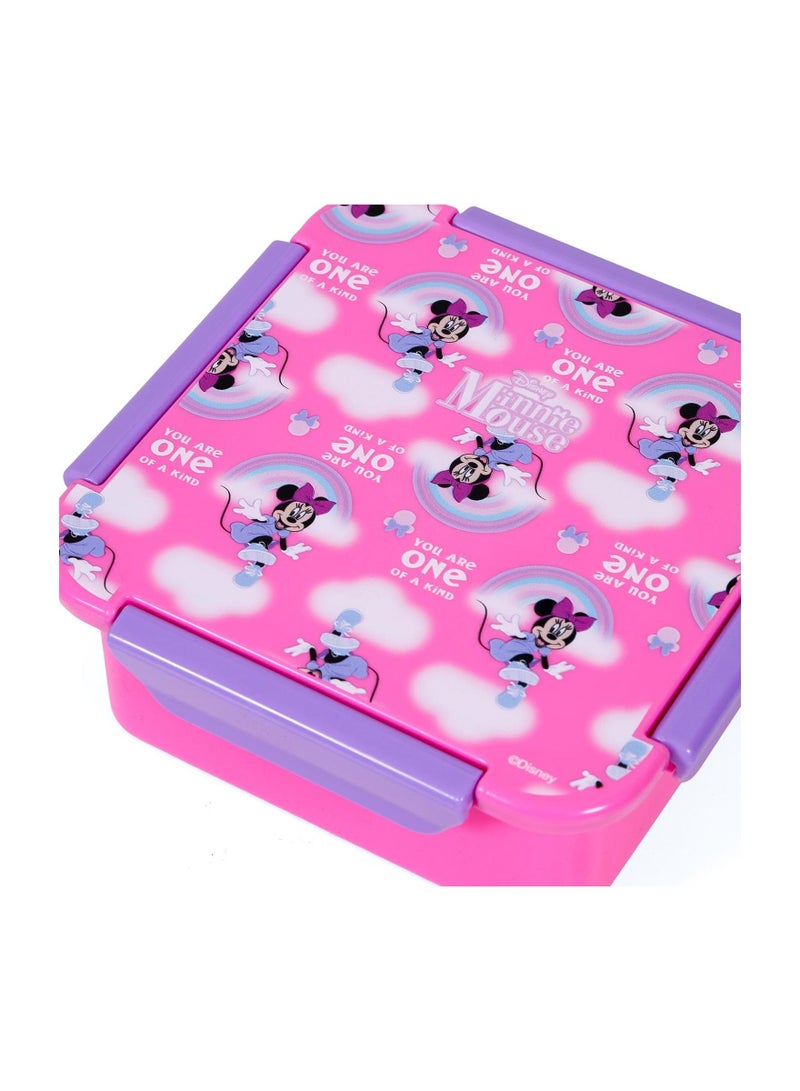 Eazy Kids صندوق غداء/وجبة خفيفة من ديزني ميني ماوس - وردي (650 مل) - Image 3