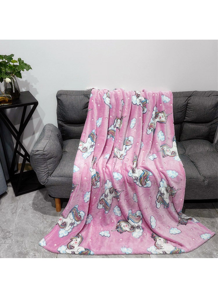 FASHION HOME Kids Glow in The Dark Blanket Soft Throw All Seasons for Couch Sofa Bed 150 x 120cm - Image 2