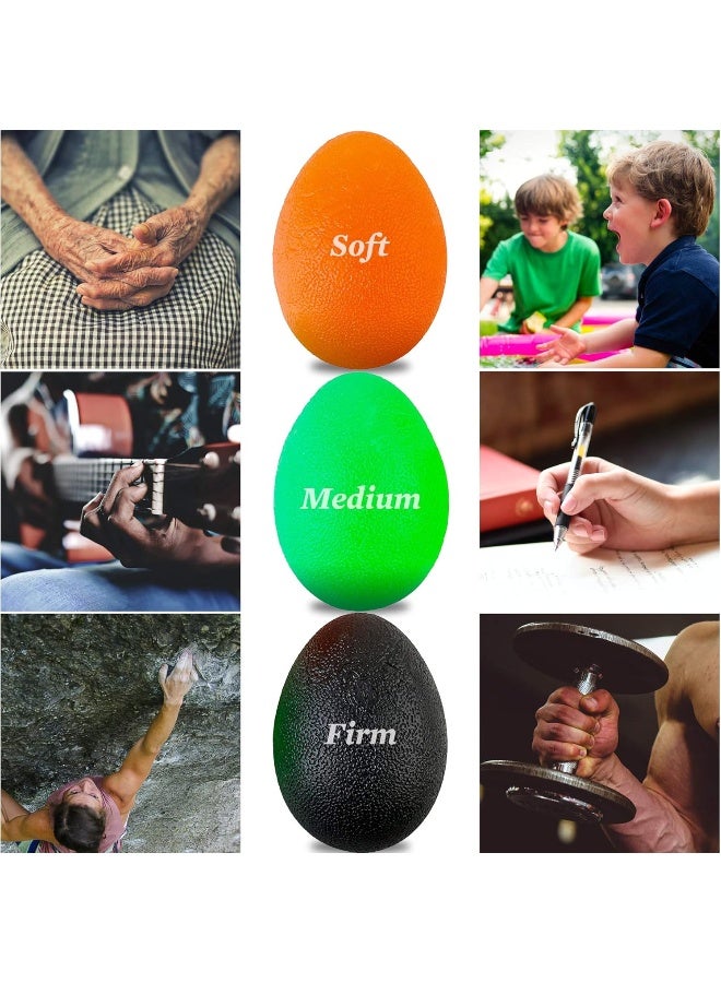The Friendly Swede Stress Balls for Adults â€” 3 Squeeze Balls for Hand Therapy, Stress Relief & Hand Strength; Exercise for Grip Strength with 3 Resistance Levels; Egg-Shaped & Skin-Safe - Image 5