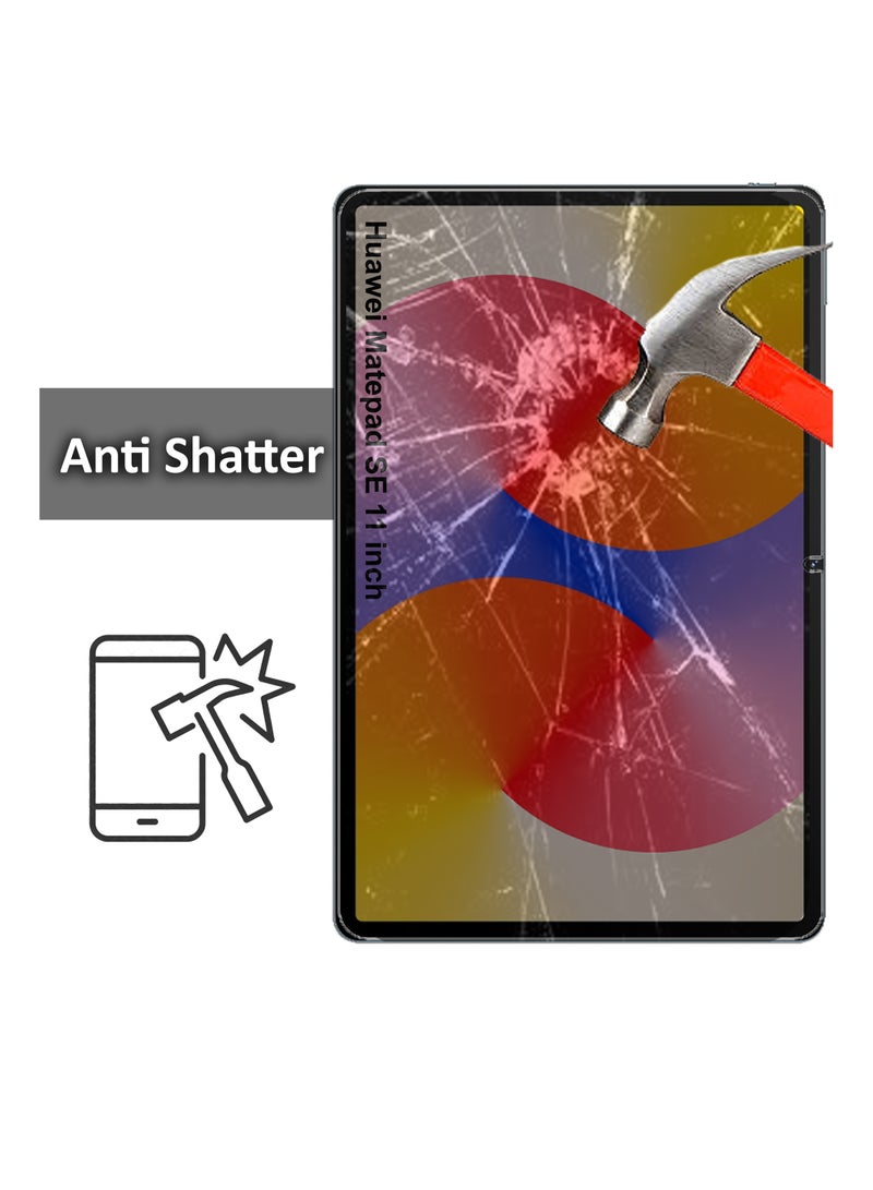 Huawei Matepad SE 11 inches Tempered Glass Screen Protector – High Transparency, Delicate Touch, Anti-Explosion, Smooth Arc Edges, Easy Installation - Image 3