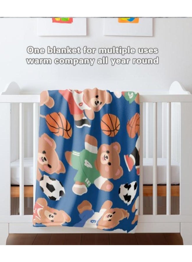 عام بطانية رقيقة من الفانيلا الكرتونية للأطفال أو الطلاب (دافئة ومريحة ومناسبة للنوم والألعاب) 100 سم * 150 سم - 1059 - Image 4