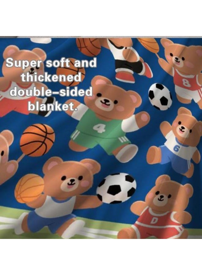 عام بطانية رقيقة من الفانيلا الكرتونية للأطفال أو الطلاب (دافئة ومريحة ومناسبة للنوم والألعاب) 100 سم * 150 سم - 1059 - Image 5