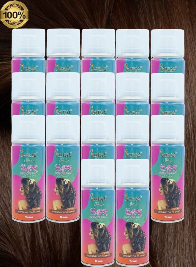 ROVAL 17 Pieces Roval Temporary Hair Color Spray Brown - Image 1