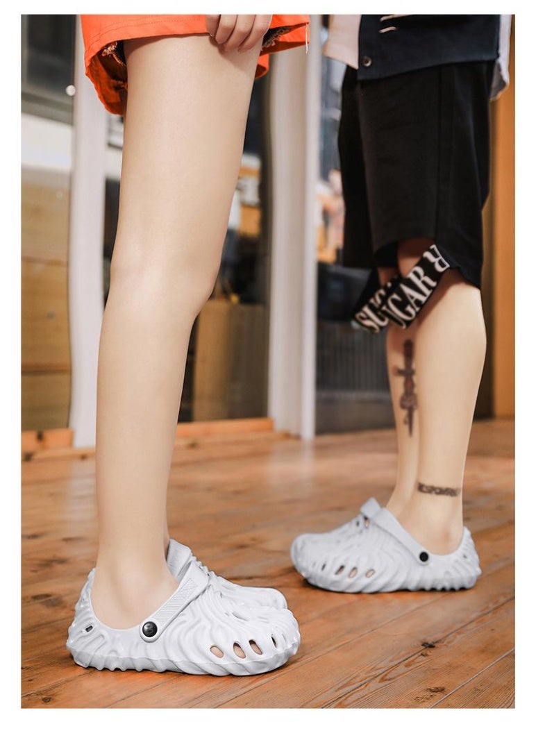 NIBEMINENT Large Size Slip-On Sandals Women's Breathable Anti-Slip Beach  Thong Shoes Fingerprint Design Couple  Style Summer  - Image 3
