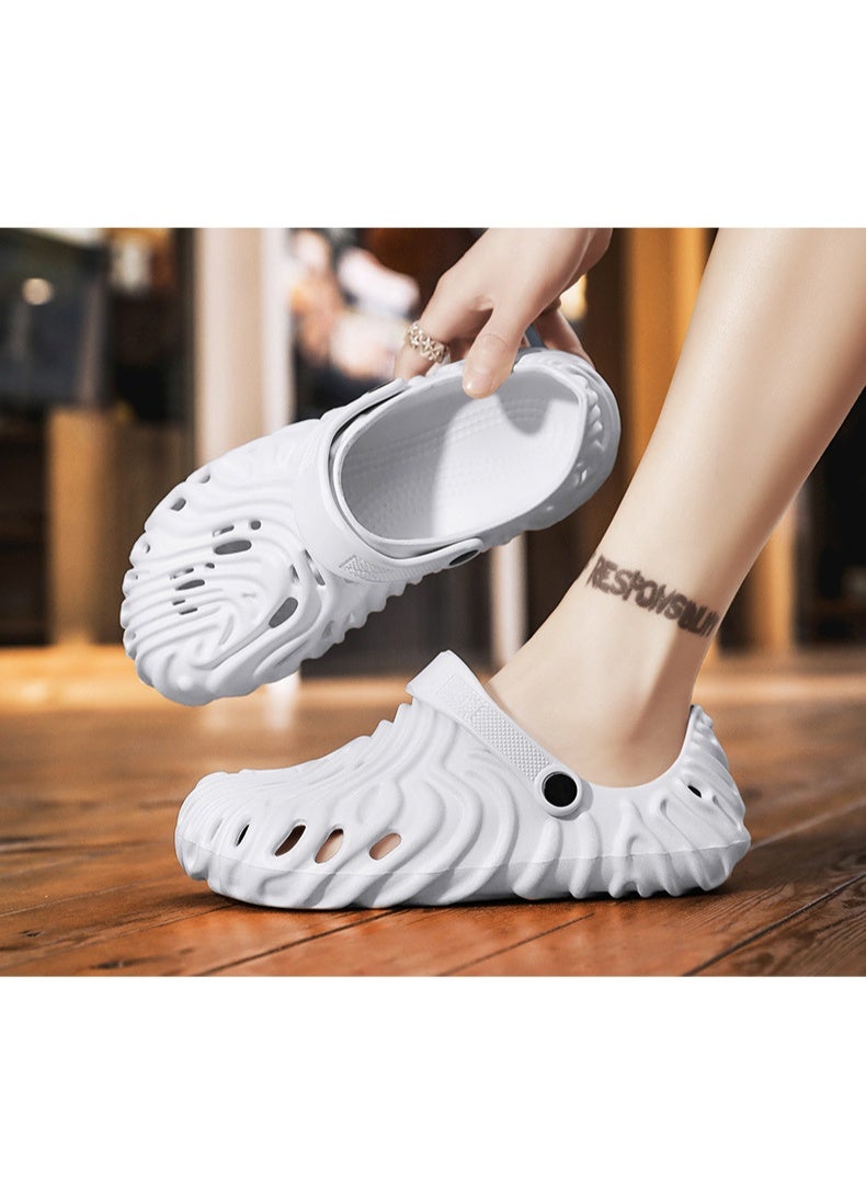 NIBEMINENT Large Size Slip-On Sandals Women's Breathable Anti-Slip Beach  Thong Shoes Fingerprint Design Couple  Style Summer  - Image 4