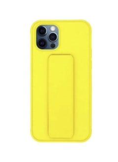 Protective Case Cover with Finger Grip Stand for Apple iPhone 12 Pro Yellow