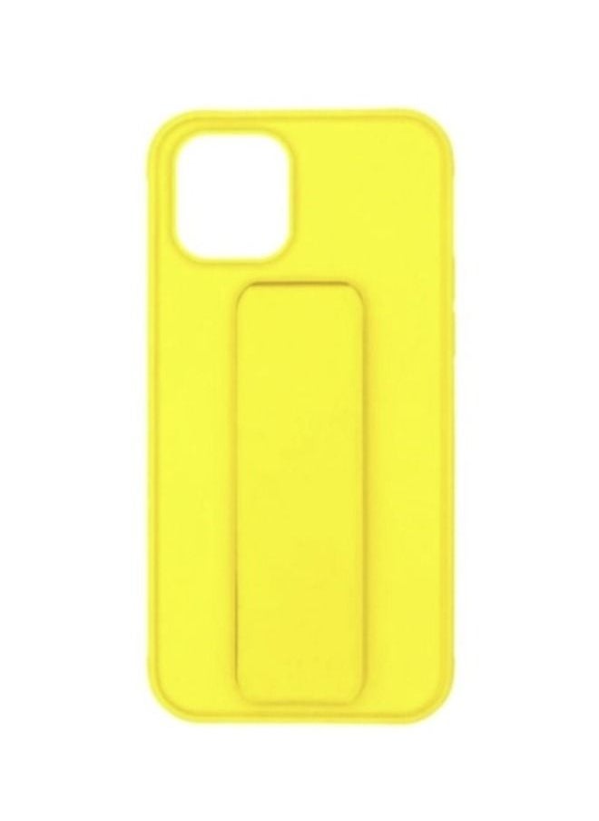 Generic - Protective Case Cover with Finger Grip Stand for Apple iPhone 12 Pro Yellow - Image 1
