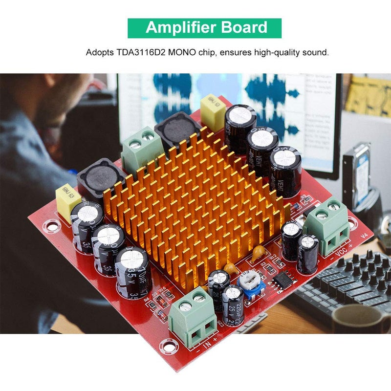 klarako Channel Power Amplifier Board, 150W New Single-Channel Digital Amplifier Board Power Amp Module 12V-26V TPA3116D2 - Image 2
