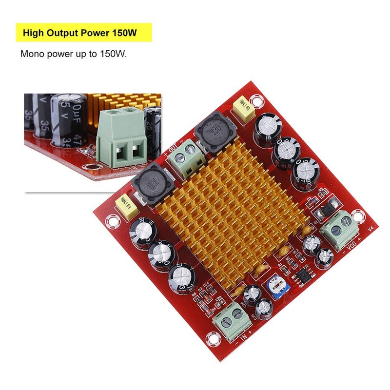 klarako Channel Power Amplifier Board, 150W New Single-Channel Digital Amplifier Board Power Amp Module 12V-26V TPA3116D2 - Image 5