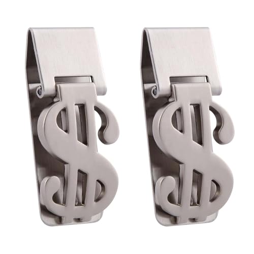 Little World Money Clip 2PCS - Stainless Steel Money Clip for Men, Minimalist Slim Wallet Money Clip Cash Business Card Holder - Image 1