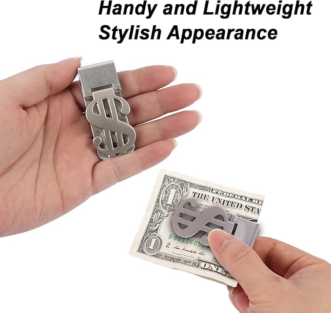 Little World Money Clip 2PCS - Stainless Steel Money Clip for Men, Minimalist Slim Wallet Money Clip Cash Business Card Holder - Image 4