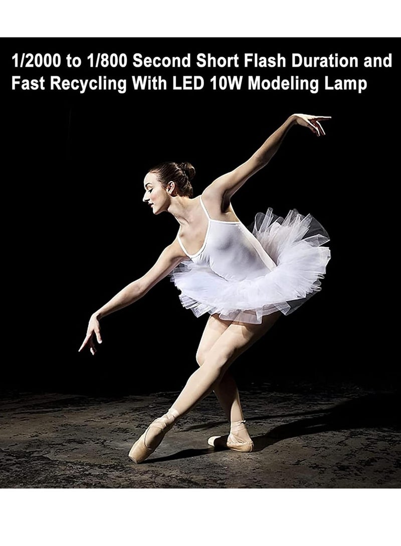 Godox MS200V Studio Flash Light Upgraded 200Ws Strobe Light, GN53, 2.4G Wireless X System, 0.1-1.8S Recycle Time, 5600±200K with 10W LED Modeling Lamp Bowens Mount - Image 4