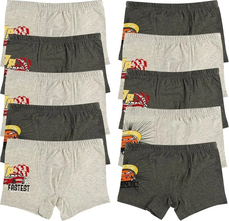 Donella 10 Pcs Race Car Printed Boy's Boxer - 757007