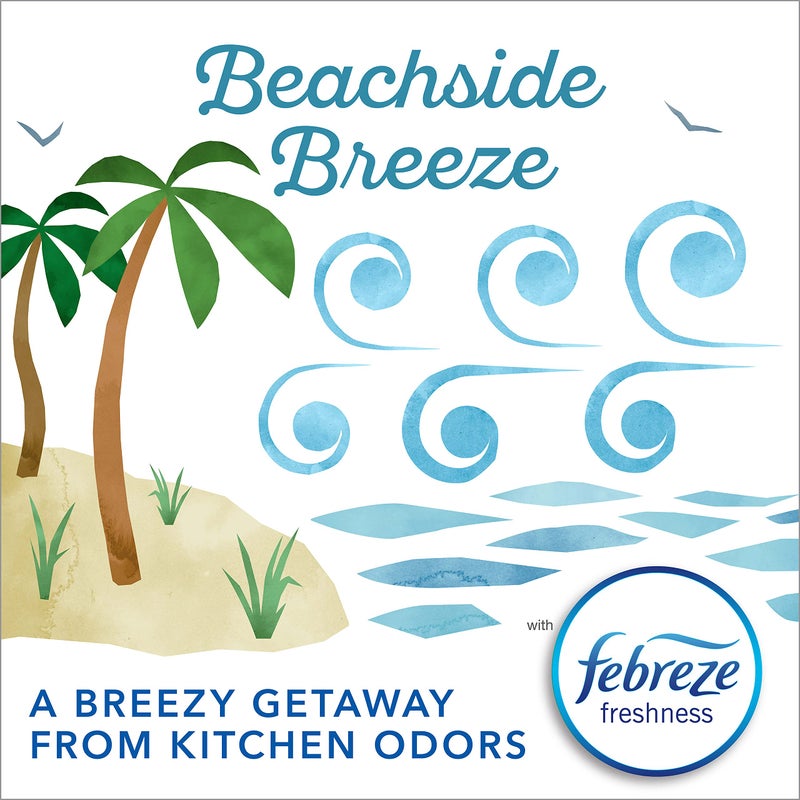 Glad Small Trash Bags 4 Gallon, Febreze Beachside Breeze Garbage Bags, Odor Resistant with Drawstring, 80 Count - Image 3