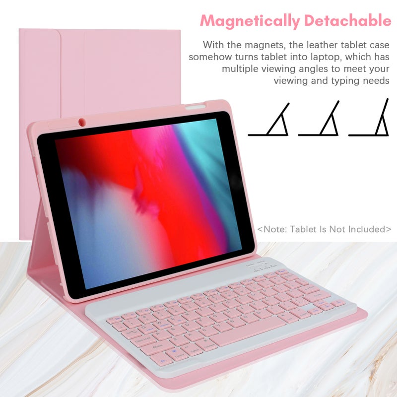 Wireless BT Keyboard USB Keypad with PU Leather Protecting Case for Tablet Compatible with iPad Air3 10.5in/ipad Pro 10.5in(2017)/iPad 7 10.2in(2019)/ipad 8 10.2in(2019)/iPad 9 10.2in(2020) - Image 3