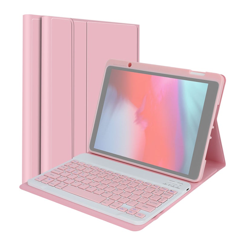 Wireless BT Keyboard USB Keypad with PU Leather Protecting Case for Tablet Compatible with iPad Air3 10.5in/ipad Pro 10.5in(2017)/iPad 7 10.2in(2019)/ipad 8 10.2in(2019)/iPad 9 10.2in(2020) - Image 1