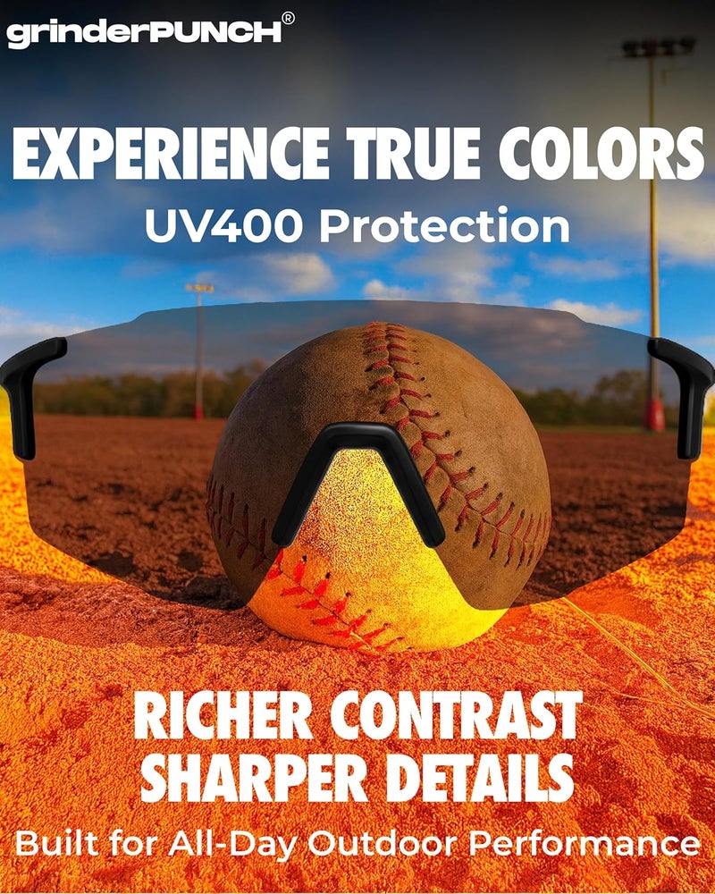 grinderPUNCH Running Baseball Sunglasses for Men Women Sports Cycling Glasses Softball Sunglasses UV400 Polarized Protection - Image 4