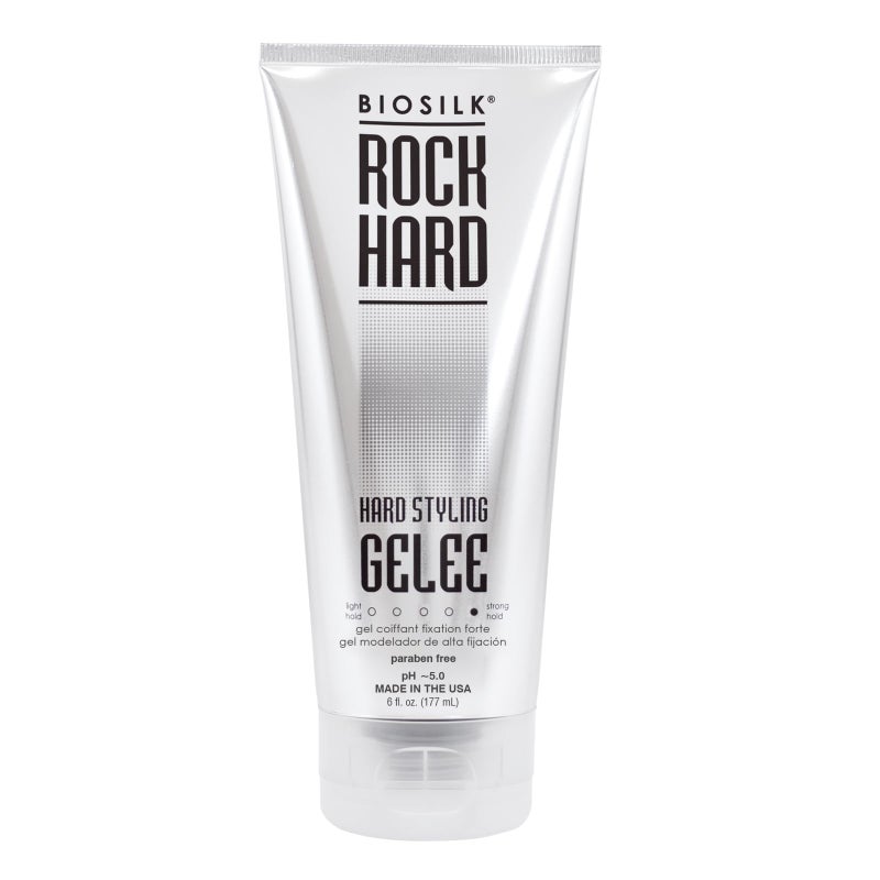 BioSilk Rock Hard Gel, Firm-Hold Hair Gel For Long-Lasting Styles, Sulfate, Paraben, & Cruelty-Free, 6 Oz - Image 1