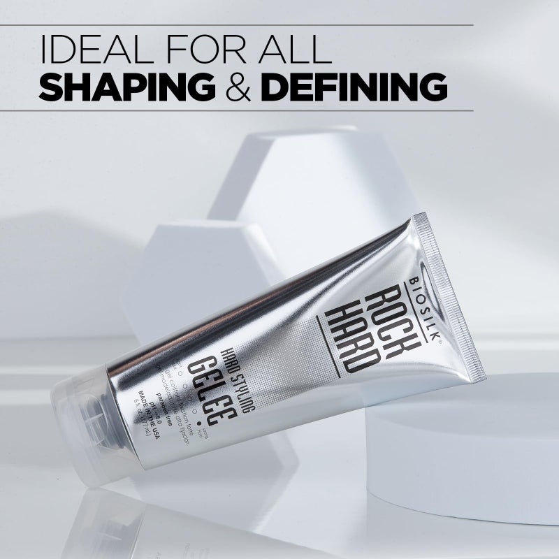 BioSilk Rock Hard Gel, Firm-Hold Hair Gel For Long-Lasting Styles, Sulfate, Paraben, & Cruelty-Free, 6 Oz - Image 3