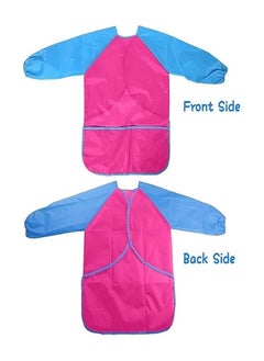 Keep Smiling Smart Kids Painting Apron, Craft Apron, 2-8 Years, Waterproof Kids Aprons for Painting Long Sleeves, Color: Pink  - Image 2