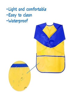 Keep Smiling Smart Kids Painting Apron, Craft Apron, 2-8 Years, Waterproof Kids Aprons for Painting Long Sleeves, Color: Pink  - Image 4