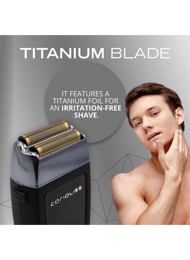 Corioliss - The Shaver Electric for Men Precision Beard Titanium Foil Professional USB Cable - Image 1