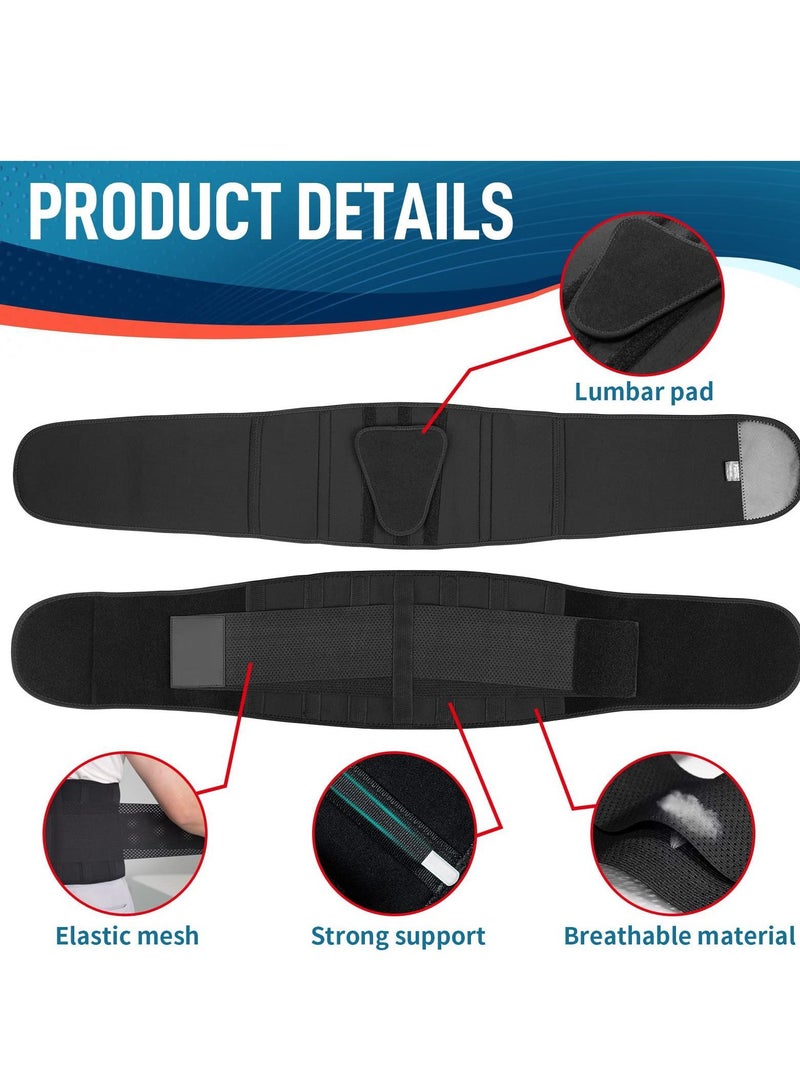 الأزرق جي دبليو Lumbar Support Belt for Men Heavy Lifting Work, Back Brace Lower Pain, Breathable with Pad Scoliosis, Herniated Disc, Sciatica 4XL Fit Size:63''-68.9'' - Image 3
