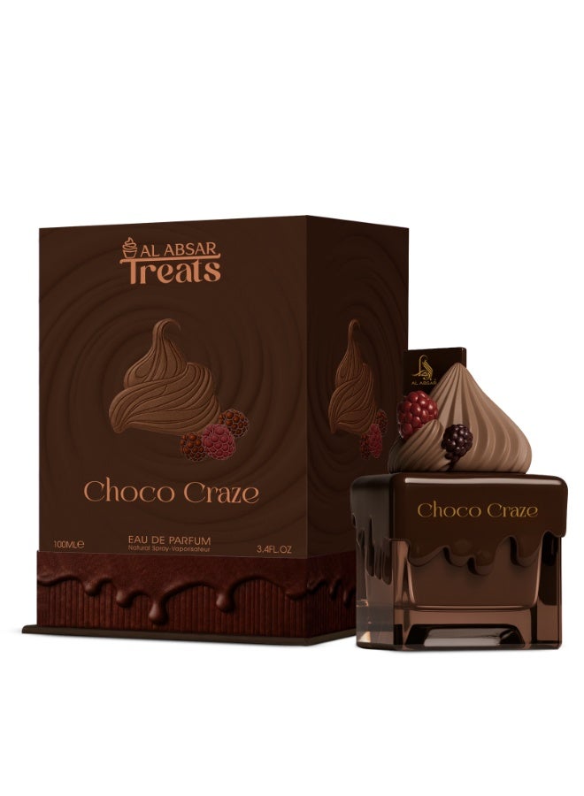 Al Absar Choco Craze Perfume 100ML - Eau de Parfum For Him & Her - Creamy Chocolate Fruity Gourmand Long Lasting Fragrance - Image 1