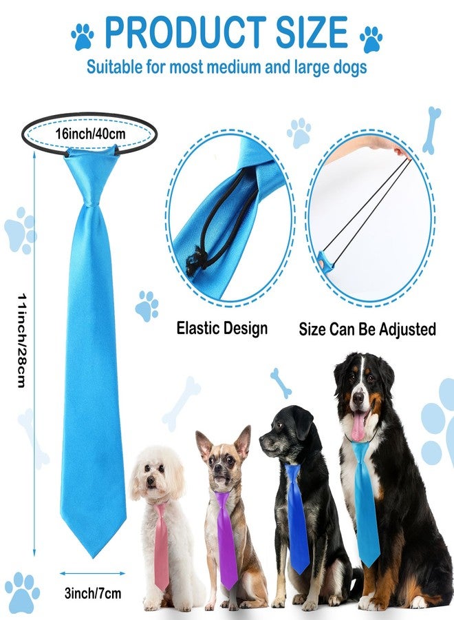 Newcotte 110 Pcs Large Dog Ties Bulk Adjustable Dog Neck Ties Collar Grooming Neckties for Girl Boy Pets Gift Favor(Classic) - Image 2