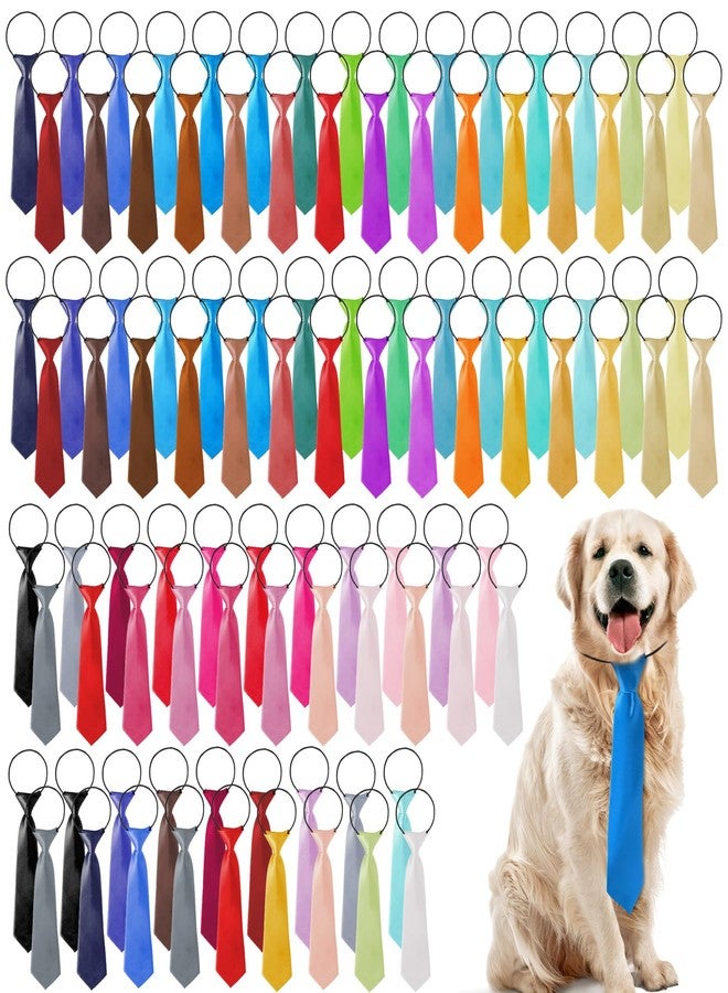 Newcotte 110 Pcs Large Dog Ties Bulk Adjustable Dog Neck Ties Collar Grooming Neckties for Girl Boy Pets Gift Favor(Classic) - Image 1