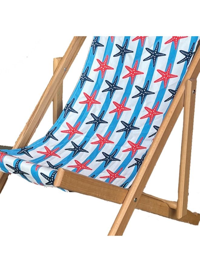 كرسي خشب للتشميس بتصميم نجم لبحر