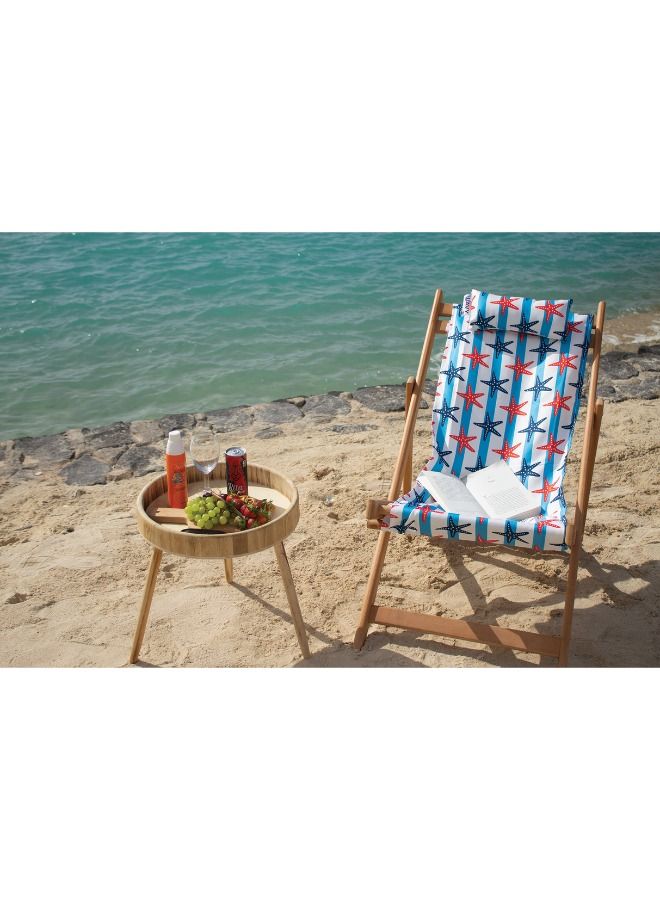 كرسي خشب للتشميس بتصميم نجم لبحر