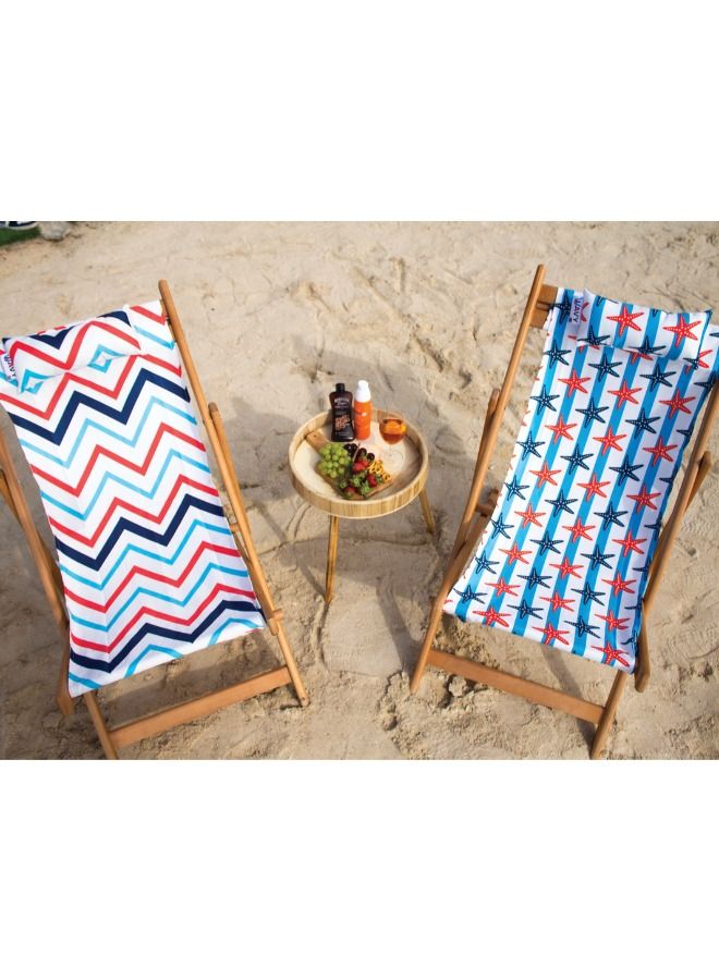 كرسي خشب للتشميس بتصميم نجم لبحر