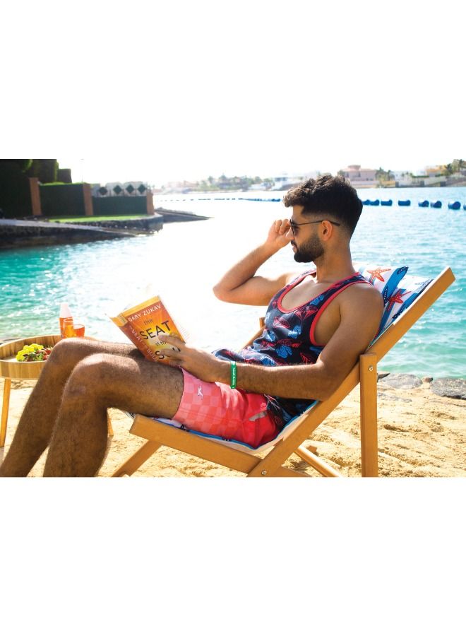 كرسي خشب للتشميس بتصميم نجم لبحر