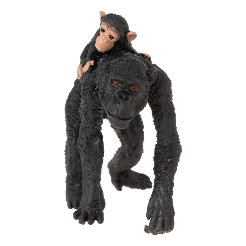 MOJO Chimpanzee with Baby Realistic International Wildlife Hand Painted Toy Figurine, Mixedcolor, 387264 - Image 3