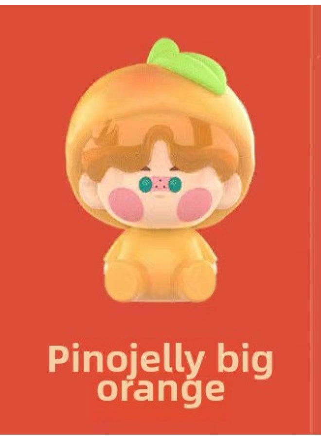 Authentic Bubble Mart Pop Maet Year Sitting Cute Good Luck Good Luck Series Doll Trendy Toy Ornaments-Color:Pino Big Orange Big Italy  - Image 1
