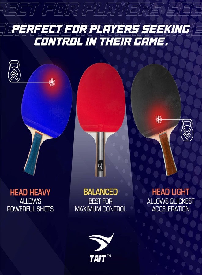 YAIT Rally Table Tennis Racquet Set | 7 Ply Wood 2 TT Bat and 3 Star 4 ABS Training Balls | Indoor/Outdoor Play | 7 Ply Table Tennis Racket Set for Beginners & Intermediate Players - Image 4