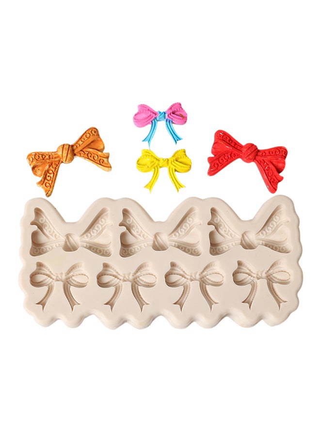 فيس مايل قالب من السيليكون على شكل عقدة أنشوطية للكعكات أبيض 15سم - Image 3