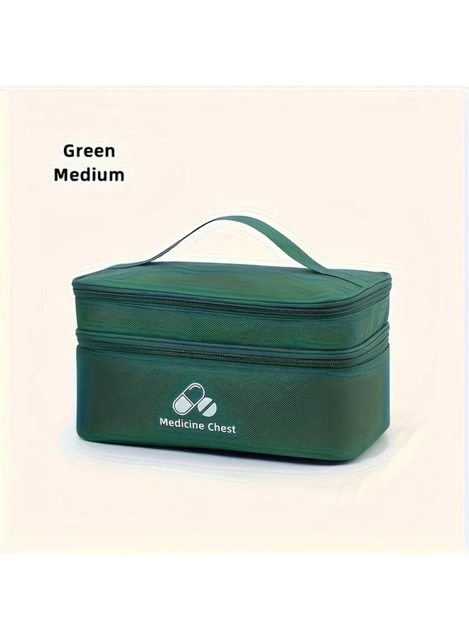 Red Large Capacity Double Layer Camping First Aid Kit Portable Travel Medicine Bag - Image 2