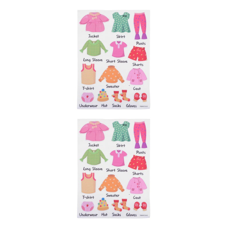 🧸 ملصقات تصنيف ملابس الأطفال لترتيب الملابس ٢ مجموعات - Image 5