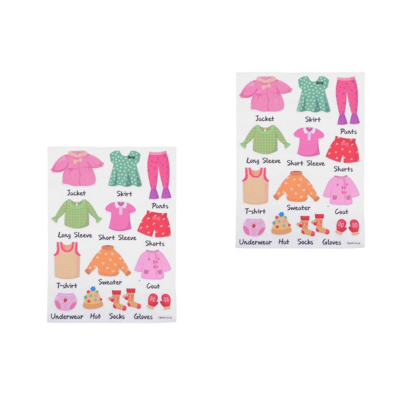 🧸 ملصقات تصنيف ملابس الأطفال لترتيب الملابس ٢ مجموعات - Image 4