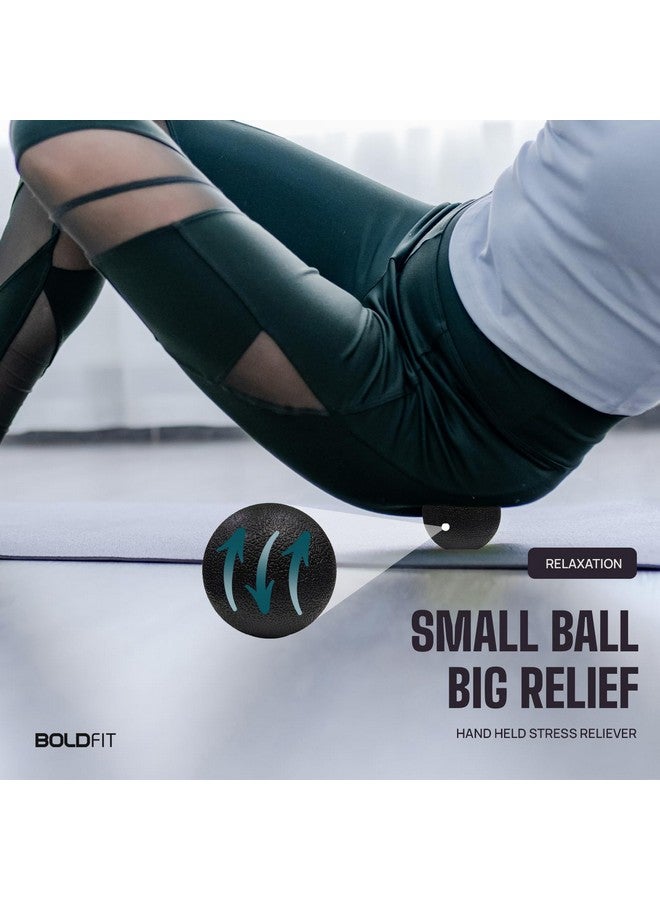 BOLDFIT Boldfit Lacrosse Massage Ball, High Density Massage Roller, Full Body Acupressure Ball for Foot, Hand, Back Tissue Massage Lacrosse Ball Massage for Recovery Black 60mm  - Image 3