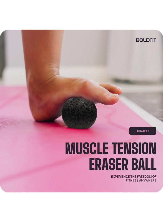 BOLDFIT Boldfit Lacrosse Massage Ball, High Density Massage Roller, Full Body Acupressure Ball for Foot, Hand, Back Tissue Massage Lacrosse Ball Massage for Recovery Black 60mm  - Image 2