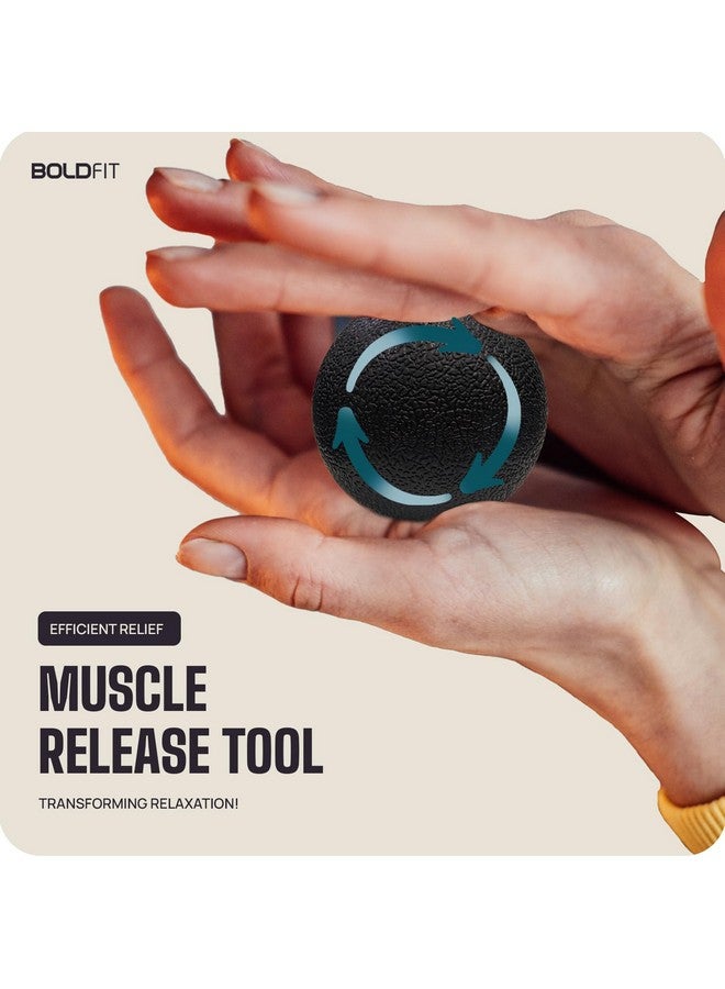 BOLDFIT Boldfit Lacrosse Massage Ball, High Density Massage Roller, Full Body Acupressure Ball for Foot, Hand, Back Tissue Massage Lacrosse Ball Massage for Recovery Black 60mm  - Image 5