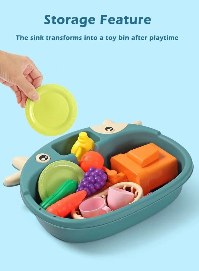 Mini Electric Dishwasher Play Kitchen Sink Toy Set Pretend Food Cooking Role Play House Toys For Kids Girls Boys Birthday Gifts - Image 5